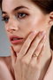 Heliophilia Silver Anillo de Piedra de Circonita Dorado Ajustable